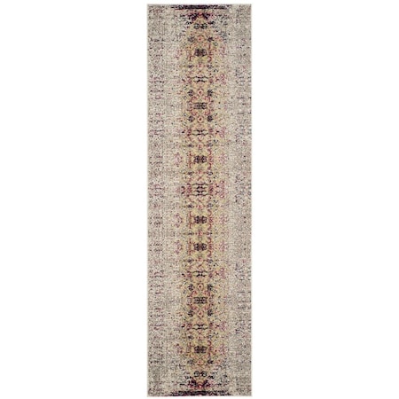 Safavieh Monaco Power Loomed Runner Rug, Ivory and Pink - 2 ft.-2 in. x 8 ft. MNC209R-28